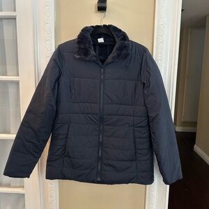 THE NORTH FACE Navy Blue Insulated Harway Reversible Jacket LARGE Womens